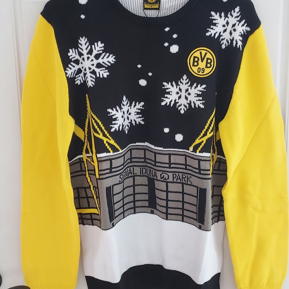 Borussia Dortmund BVB Christmas Sweater Jumper Sweatshirt Knitted Sweater